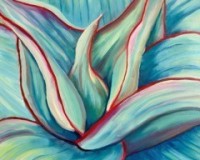 Succulant in Blue and White